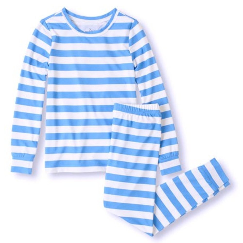 The Children's Place Boys 2 PC Blue Striped Pajama Set Long Johns Sleepw… - Picture 2 of 4